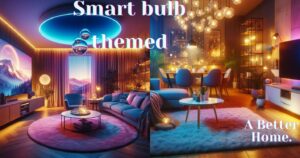 "image representing a featured image of a room themed by smart bulb"