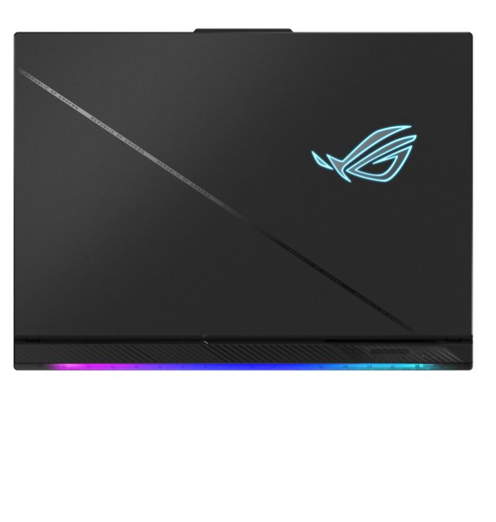 "image of ROG-Strix-Scar-18-lid-with-asus-logo"