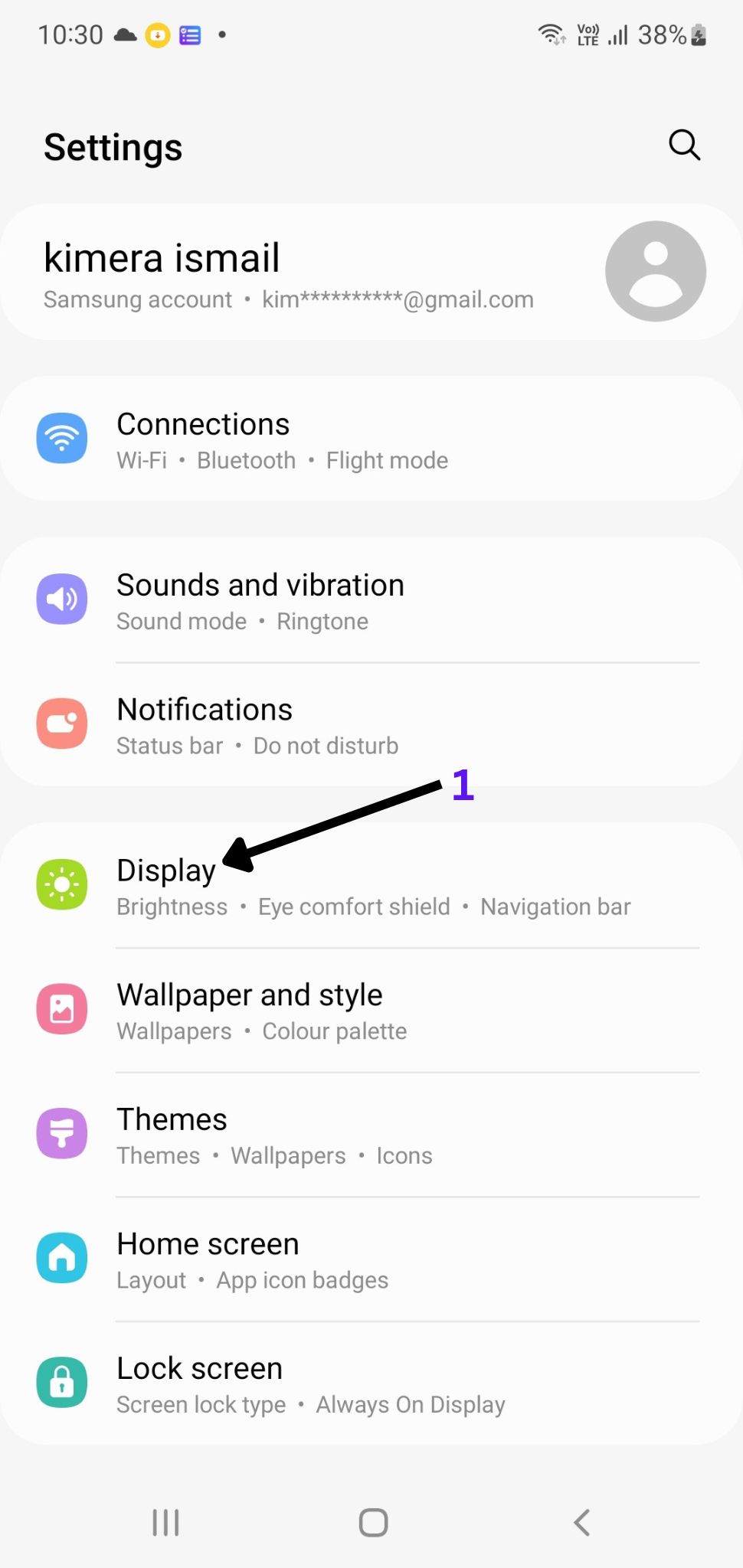 "image of the steps required to turn on dark mode on Android"