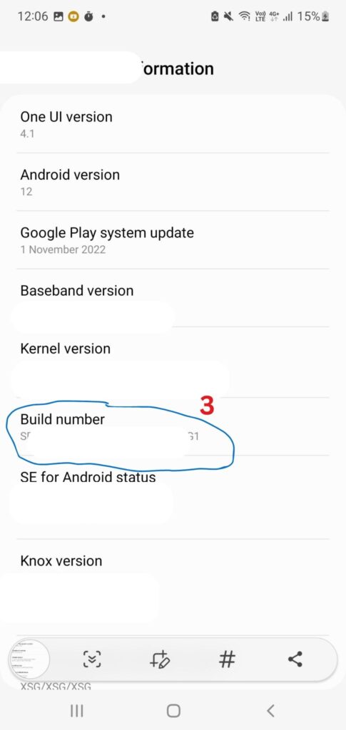 "image of the steps required to turn on Developer  mode on Android"