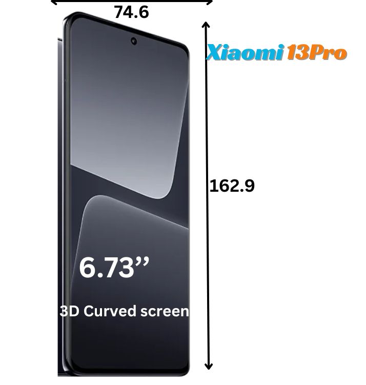"image  of Xiaomi 13 pro dimensions"