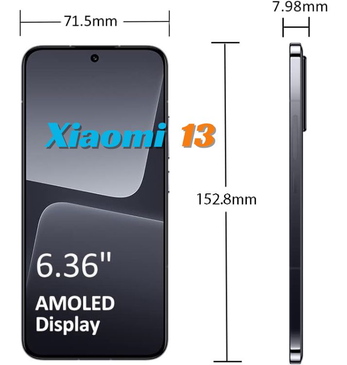 "image of xiaomi 13 dimensions"