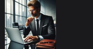 "featured image of a professional with a business laptop"