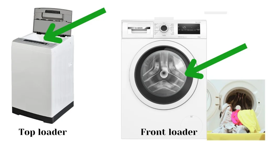 "Top loader washing machine vs front loader."